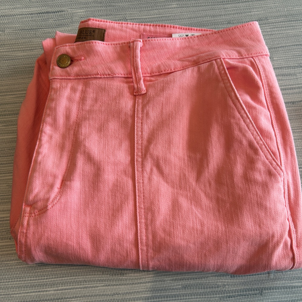 Judy Blue Pretty In Pink  Women's Jeans Cargo Straight High Rise Denim Size 18W - Picture 6 of 6